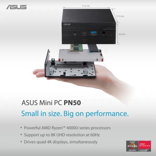 ASUS MINI PN50-BB3132MV-AMD R3