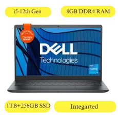 Dell Inspiron 3520 Black (i5-1235U 12th Gen Processor / 8gb DDR4 RAM / 1TB+256GB SSD / Integrated Graphics / Windows 11 / MS Office 2021 / 15.6" FHD WVA AG Narrow Border)-With Bag