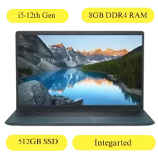 Dell Inspiron 3520 Dark Green (i5-1235U 12th Gen Processor 8GB DDR4 RAM 512GB SSD Integrated Graphics Windows 11 MS Office 2021 15.6 FHD WVA AG Narrow Border)-With Bag