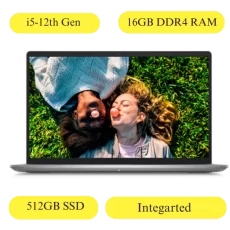 Dell Inspiron 3520 Platinum Silver (i5-1235U 12th Gen Processor 16GB DDR4 RAM 512GB SSD Integrated Graphics Windows 11 MS Office 2021 15.6 FHD WVA AG Narrow Border)-With Bag