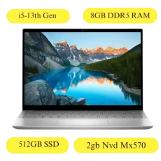 Dell Inspiron 5430 Platinum Silver (i5-1335U 13th Gen Processor 8GB DDR5 RAM 512GB SSD 2gb Nvd Mx570 Windows 11 MS Office 2021 14 FHD WVA AG Narrow Border Fingerprint Reade)-With Bag