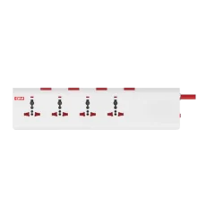 GM 3061 EBook 4+4 Spike Adaptor with Individual Switch, Indicator, Safety Shutter, International Sockets & Surge Protector