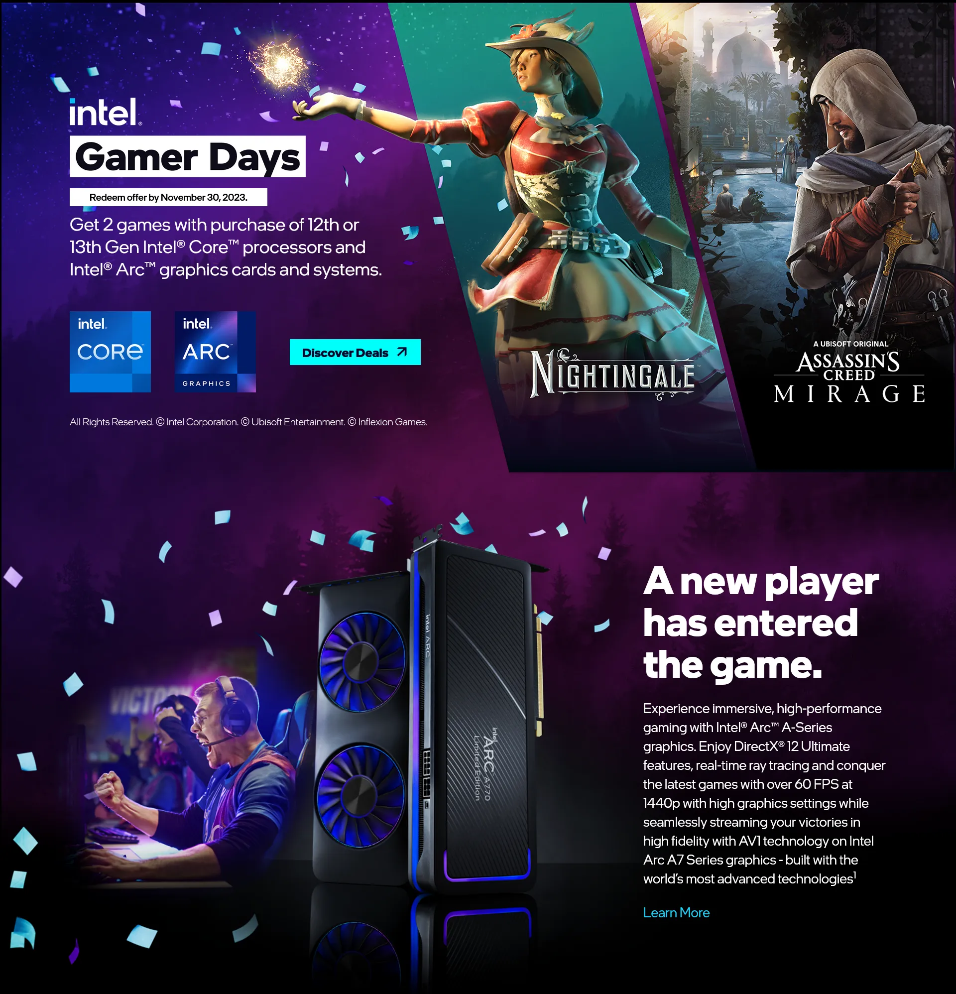 Intel gamer Days Bundle Offer