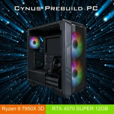 Cynus Prebuild PC (AMD 9 7950X3D Processor, Nvidia RTX 4070 Ti Graphics Card)
